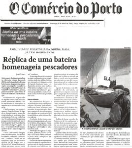 Réplica de uma bateira homenageia pescadores