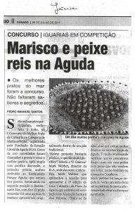 Marisco e peixe reis na Aguda