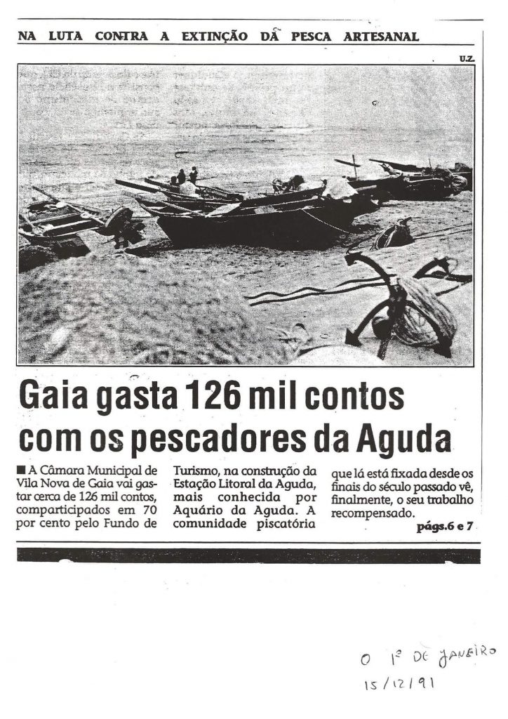 Gaia gasta 126 mil contos com os pescadores da Agua